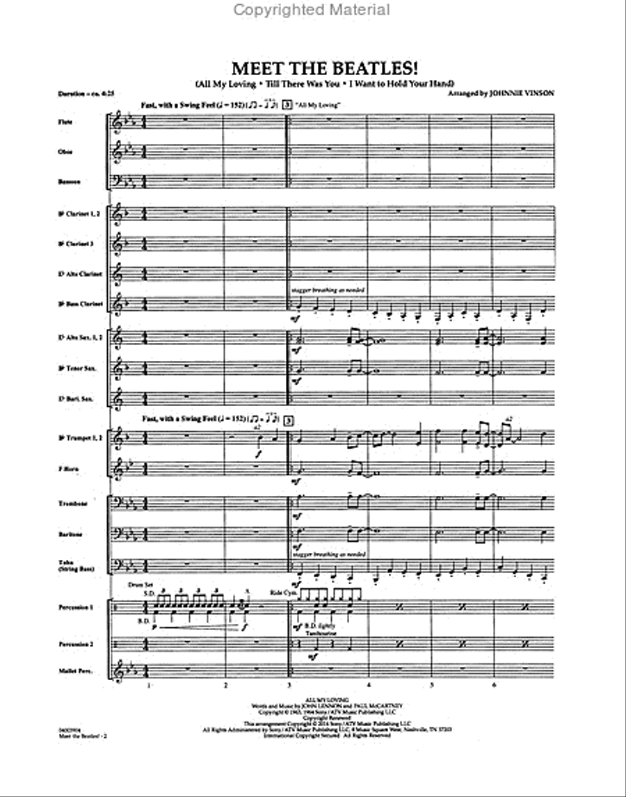 Meet the Beatles! Meet the Beatles! Concert Band scores gallery preview page 2