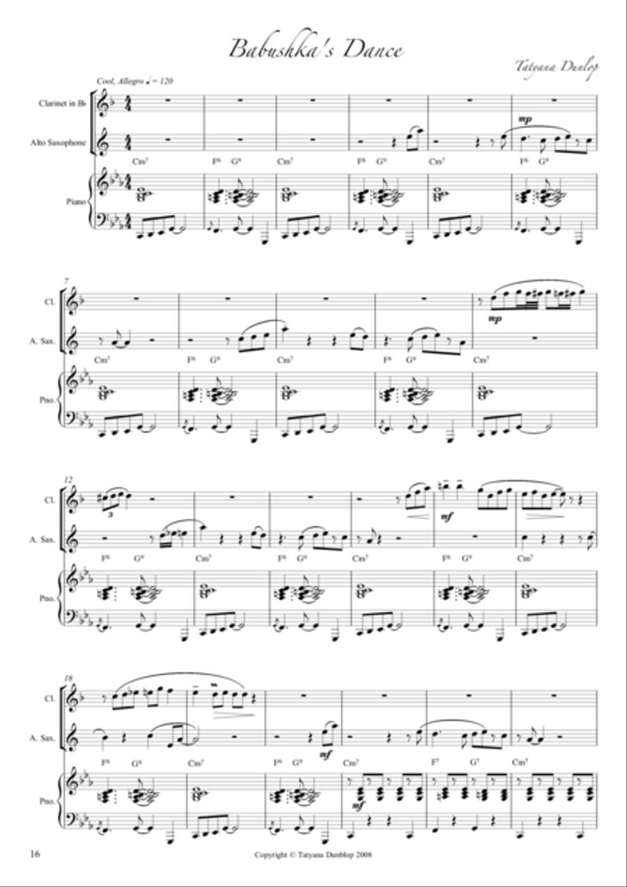 Babushka's Dance Babushka's Dance Woodwind Duet scores gallery preview page 1