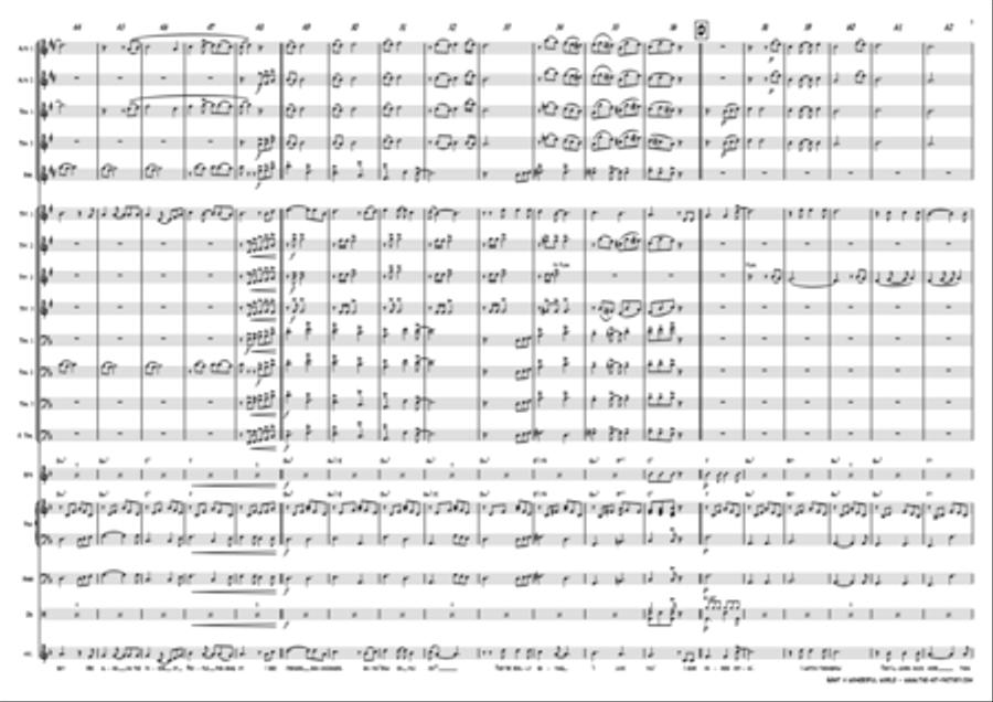 What A Wonderful World Jazz Ensemble scores gallery preview page 3