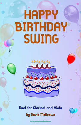 Book cover for Happy Birthday Swing, for Clarinet and Viola Duet
