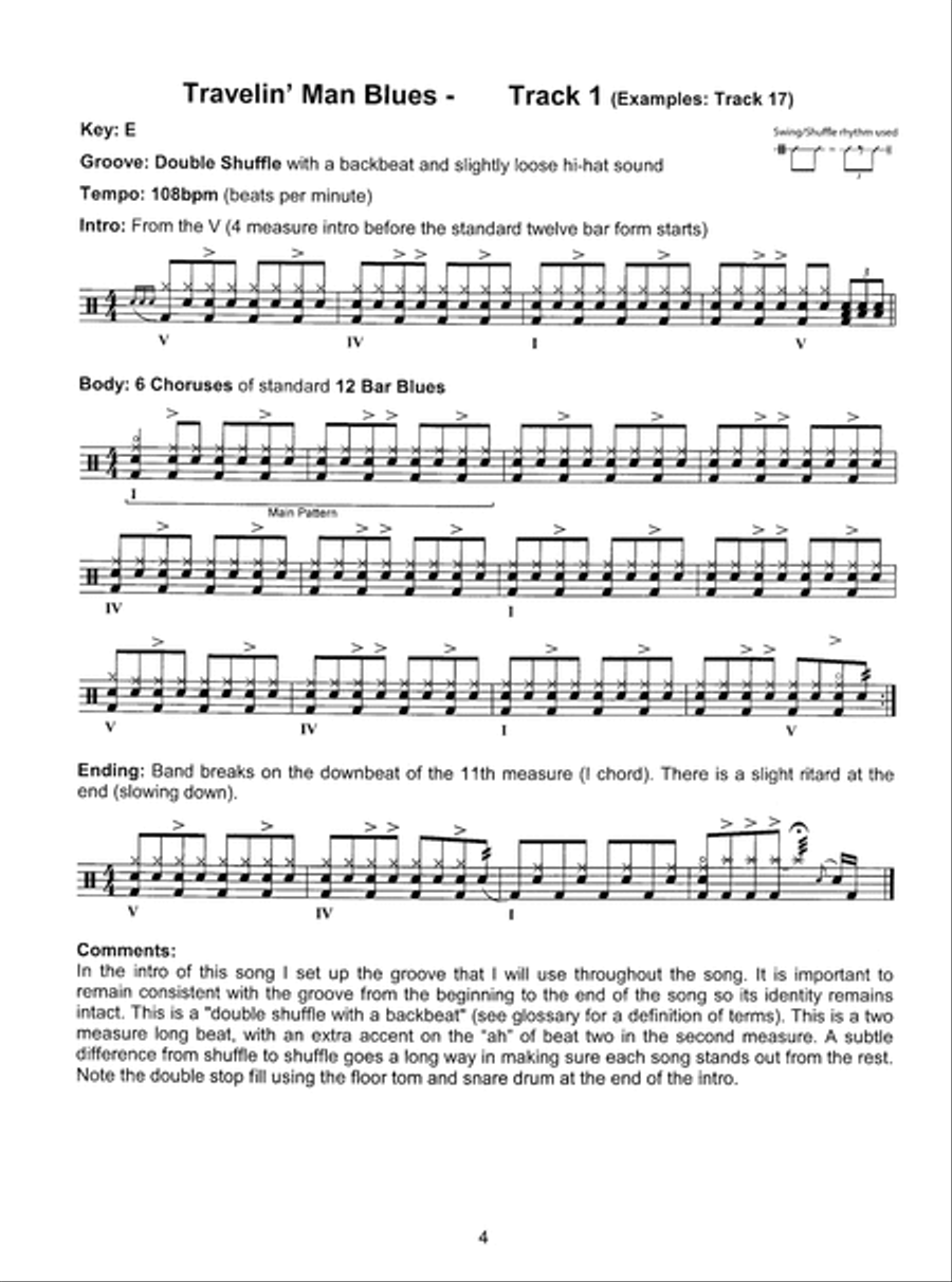 Blues Drums Play-Along Trax Drums scores gallery preview page 5