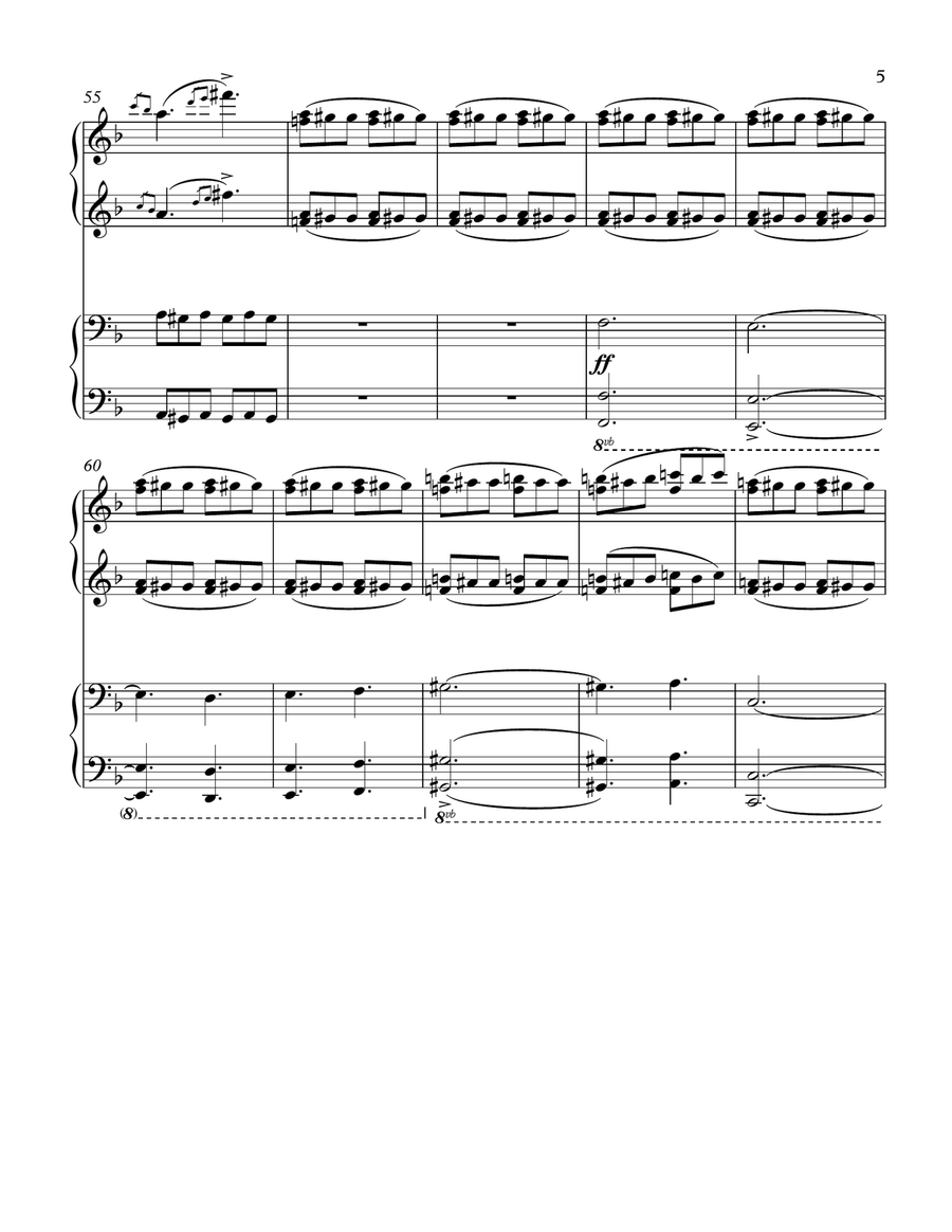 Night On Bald Mountain (four-hands, 1 piano) 1 Piano, 4-Hands scores gallery preview page 5