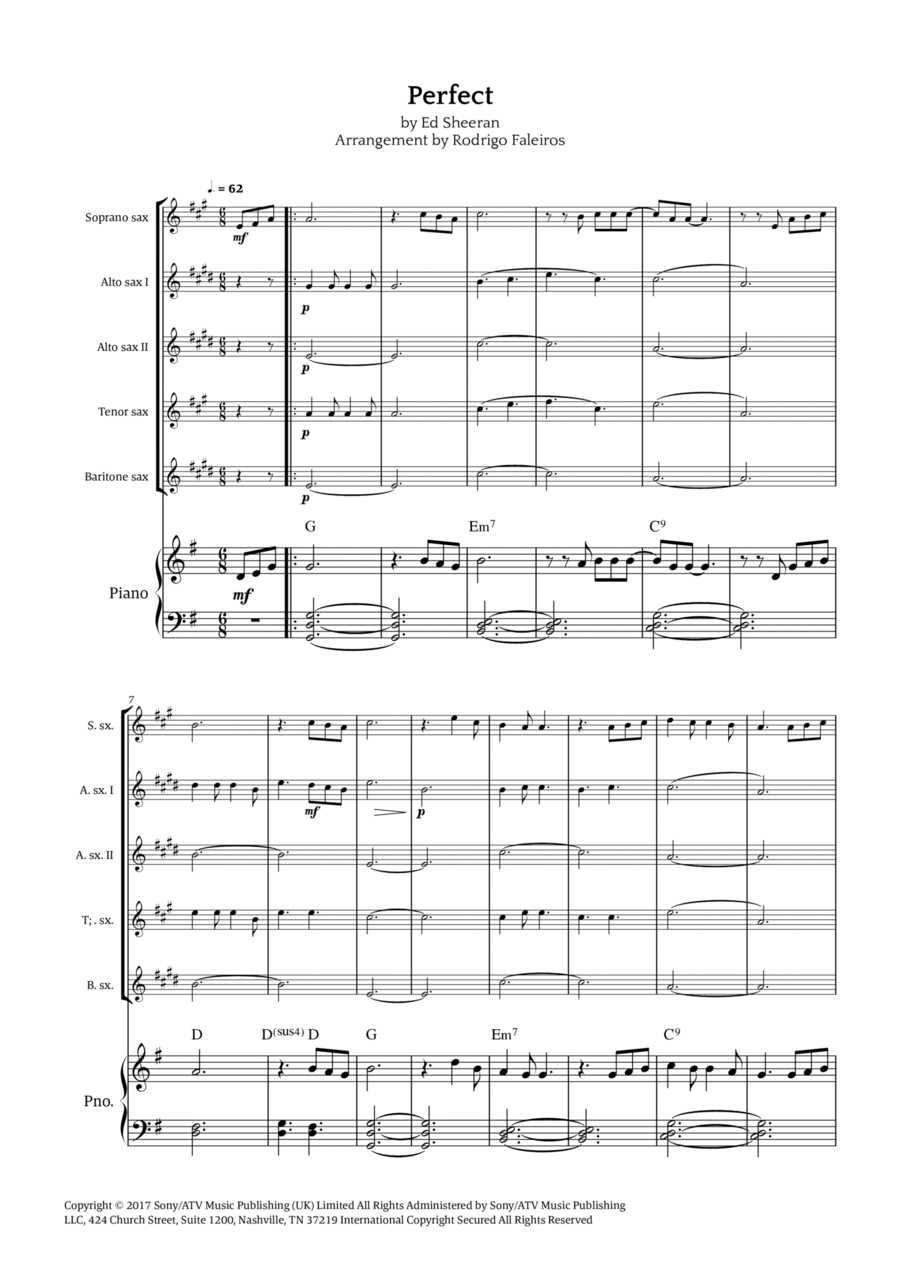 Perfect Tenor Saxophone scores gallery preview page 1