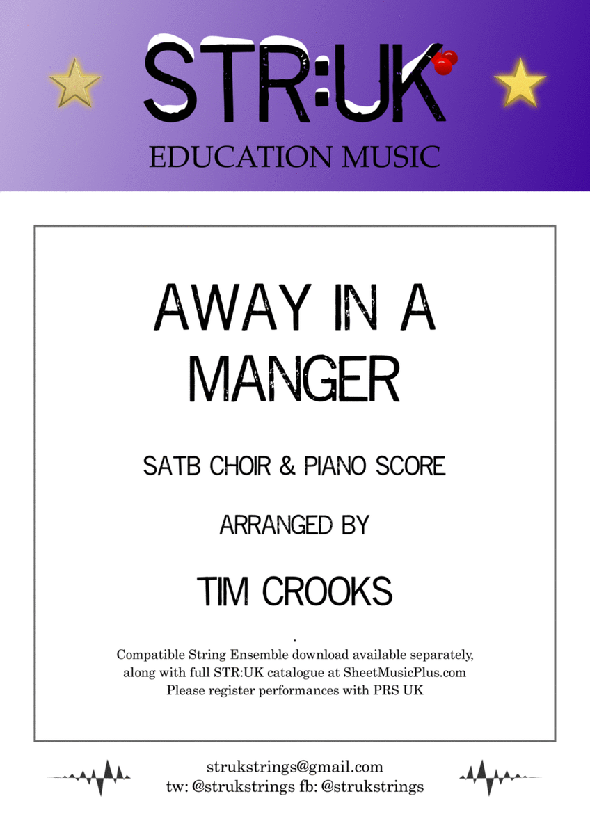 Away In a Manger (STR:UK Version) - Piano & SATB Score image number null