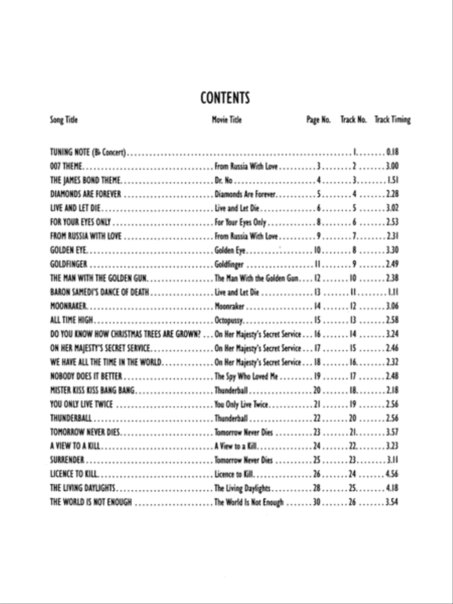 James Bond 007 Collection - Trumpet (Book/Audio) Trumpet Solo scores gallery preview page 5