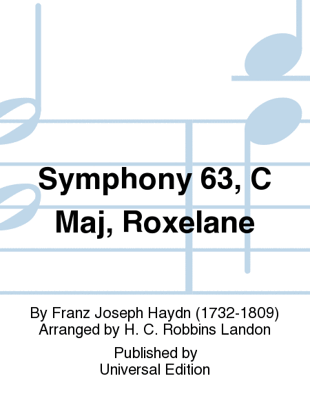 Symphony 63, C Maj, Roxelane