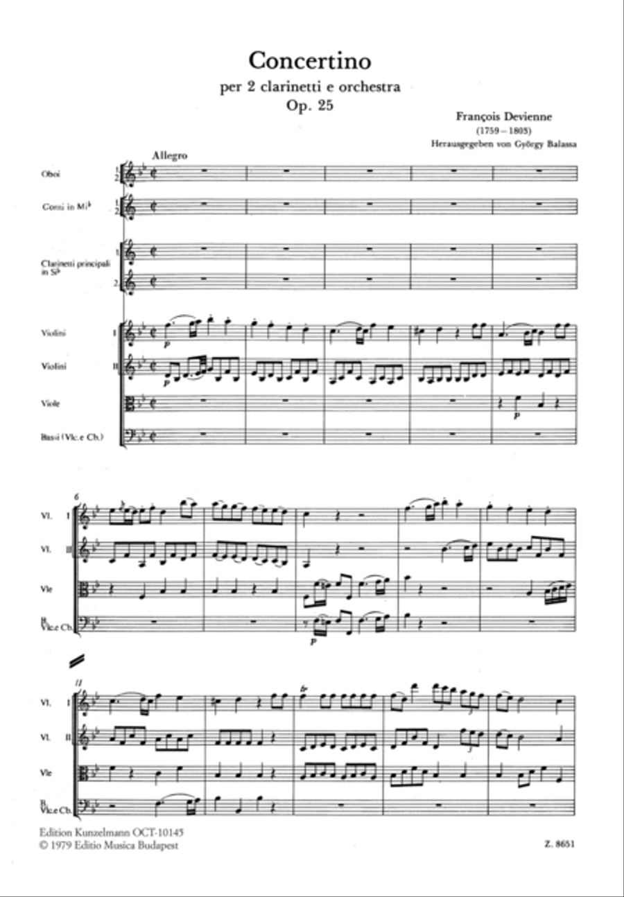 Concertino for 2 clarinets Clarinet scores gallery preview page 2