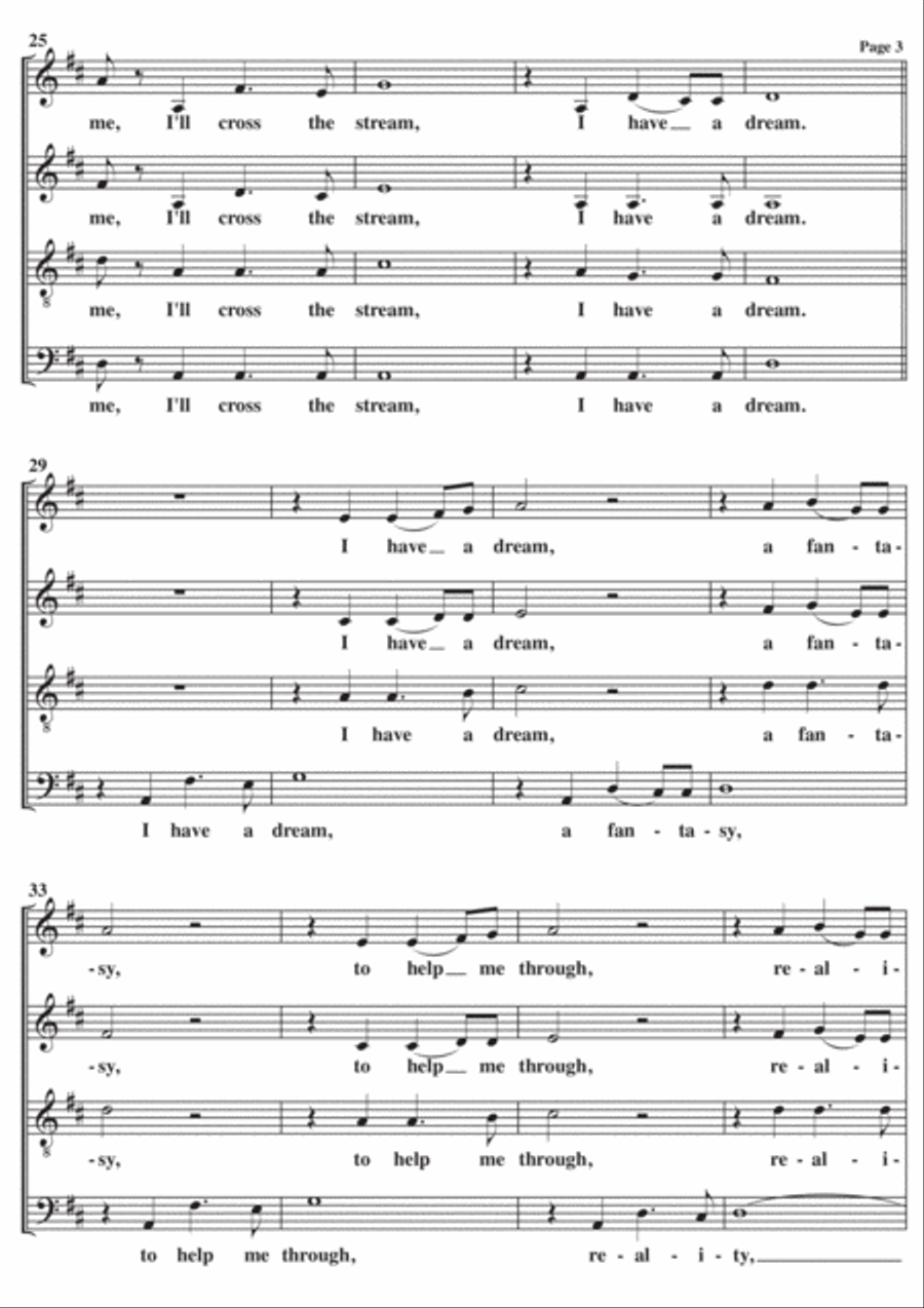 I Have A Dream 4-Part scores gallery preview page 3