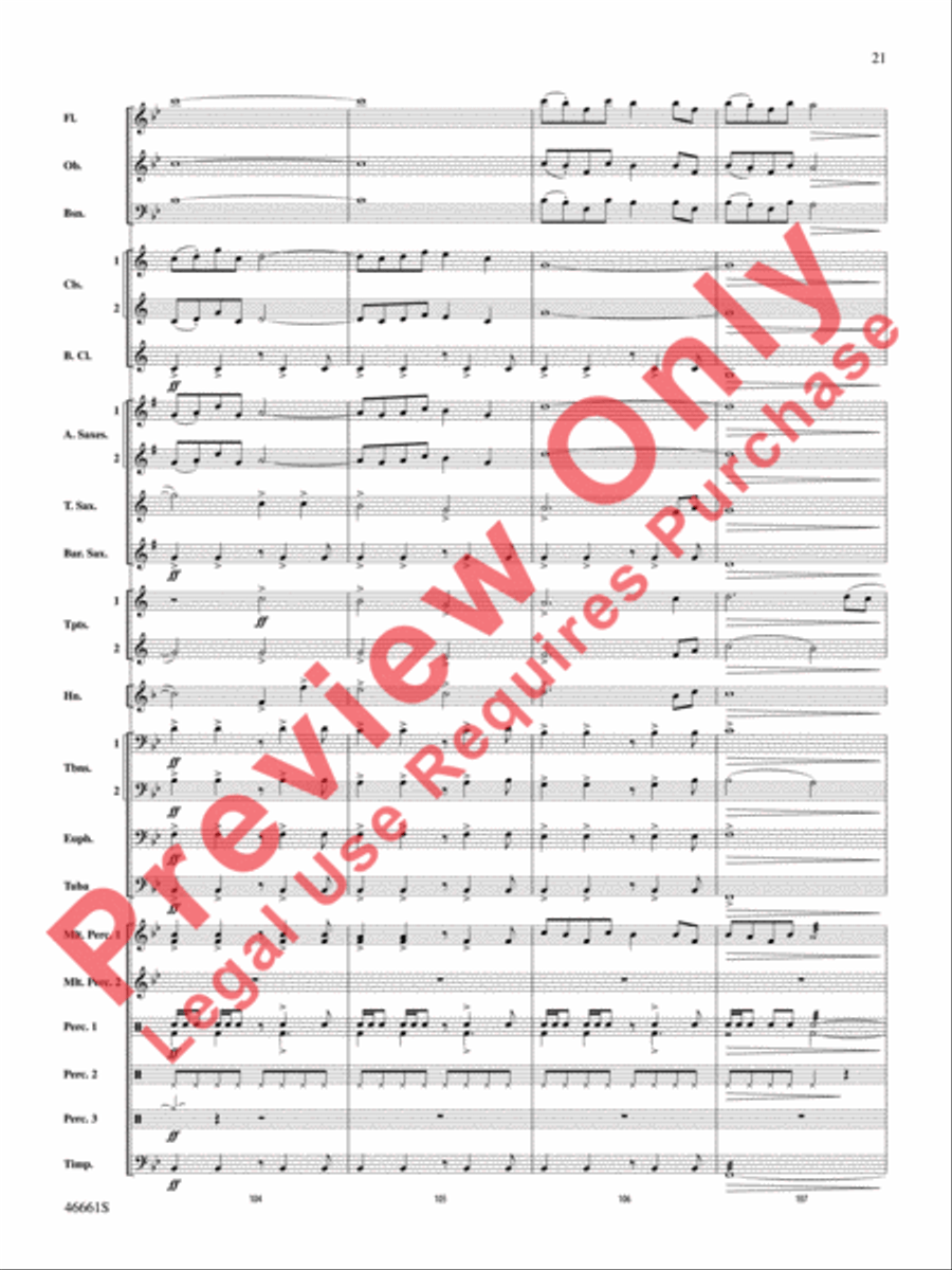 Nine Mile Saga Nine Mile Saga Concert Band scores gallery preview page 22