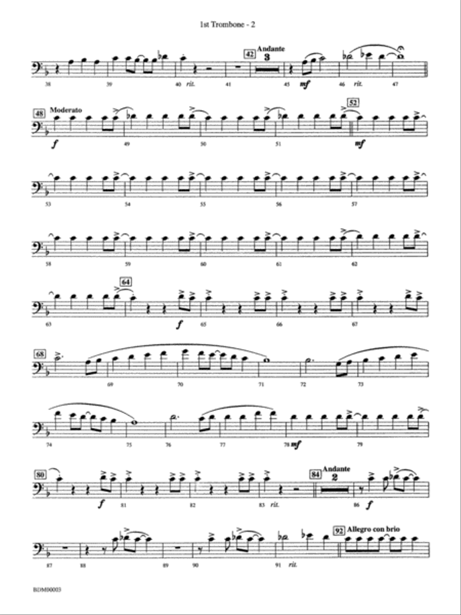 Overture de Argentina: 1st Trombone Concert Band scores gallery preview page 2