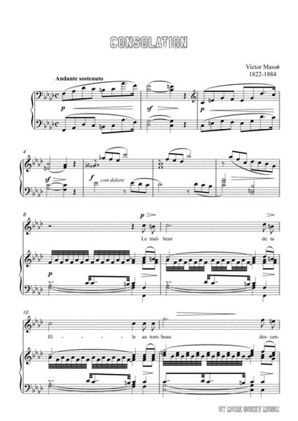 Masse-Consolation in f minor,for Voice and Piano image number null