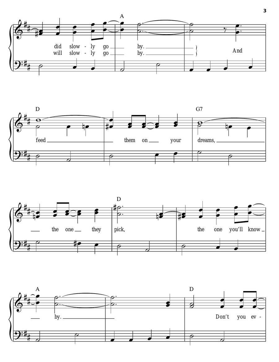 Teach Your Children Easy Piano scores gallery preview page 3