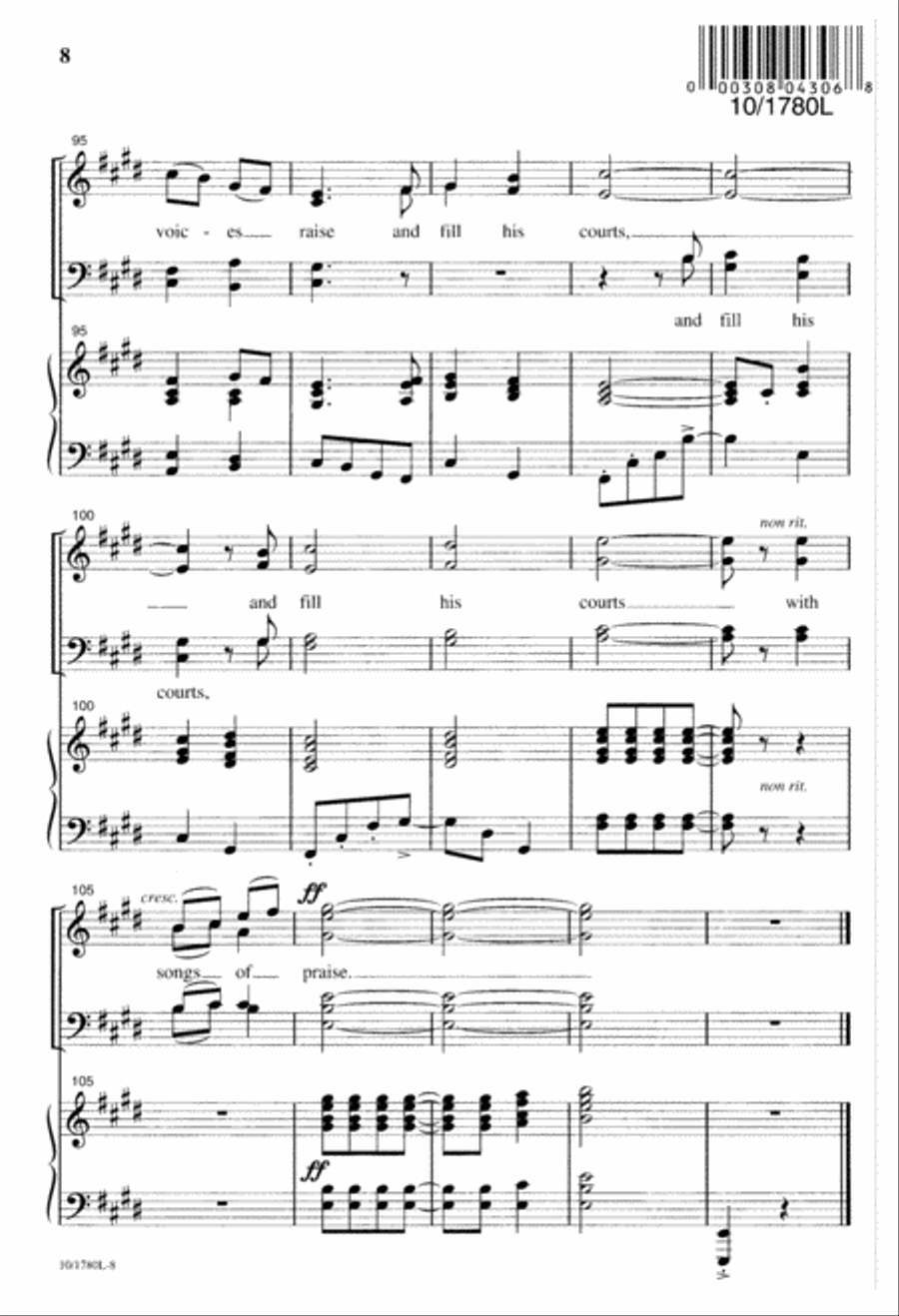 Come, Let Us With the Lord Arise 4-Part scores gallery preview page 8