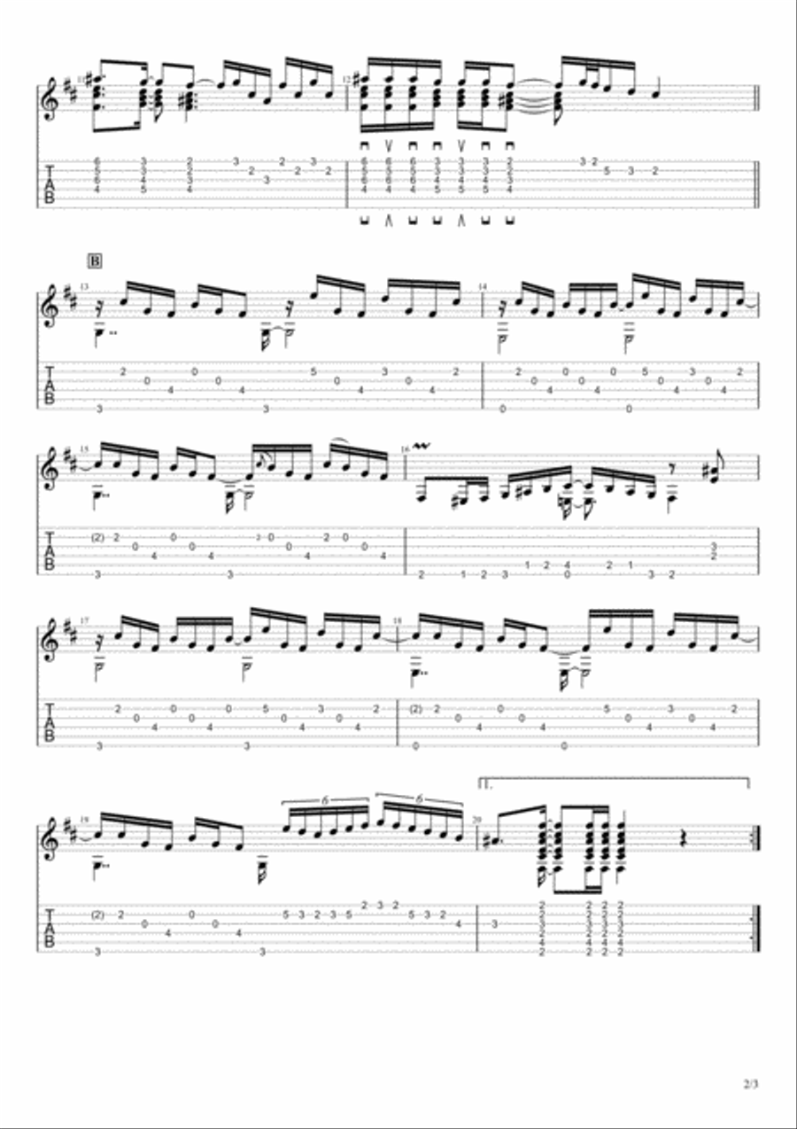 Guapuruvu (tab) Guitar Tablature scores gallery preview page 2