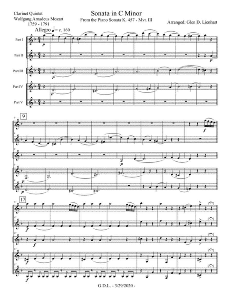 Sonata no. 14 (Clarinets) image number null