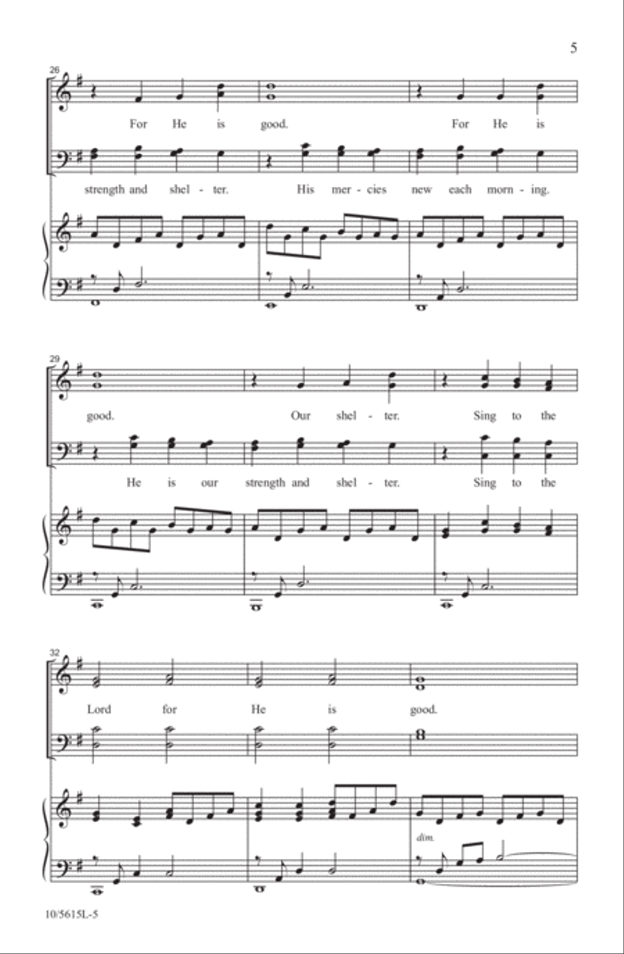 Sing to God for He Is Good 4-Part scores gallery preview page 5