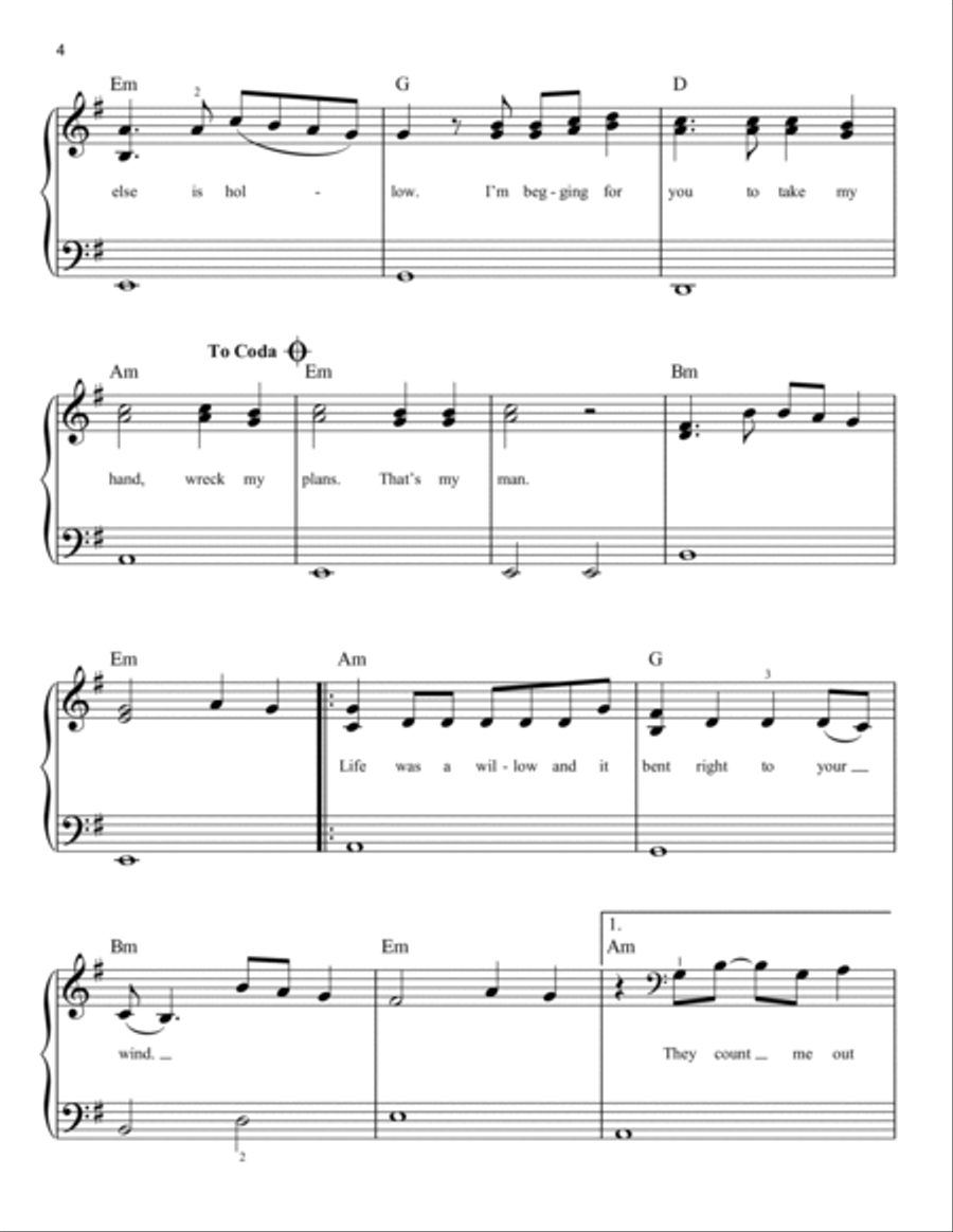 willow Easy Piano scores gallery preview page 4