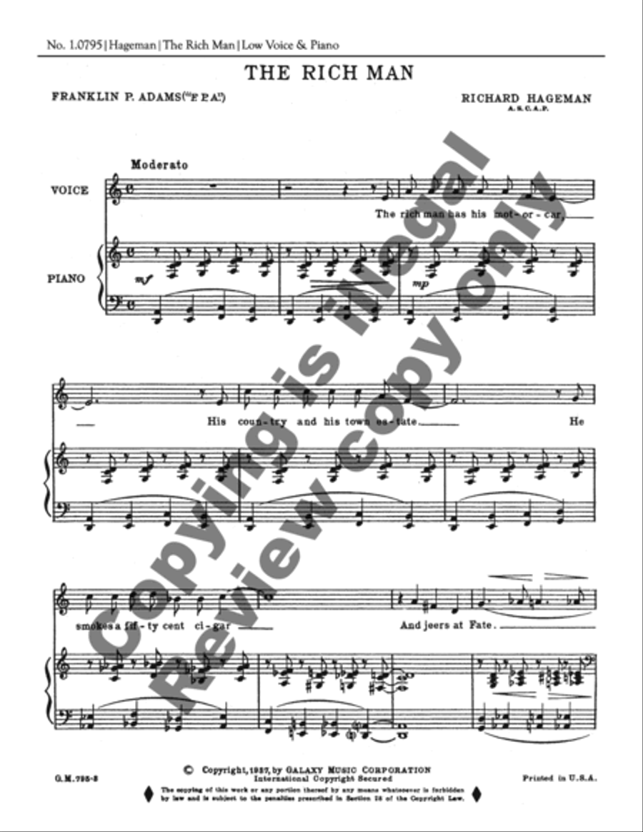 The Rich Man Low Voice scores gallery preview page 5