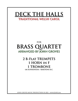 Book cover for Deck The Halls - 2 Trumpet, Horn, Trombone (Brass Quartet)