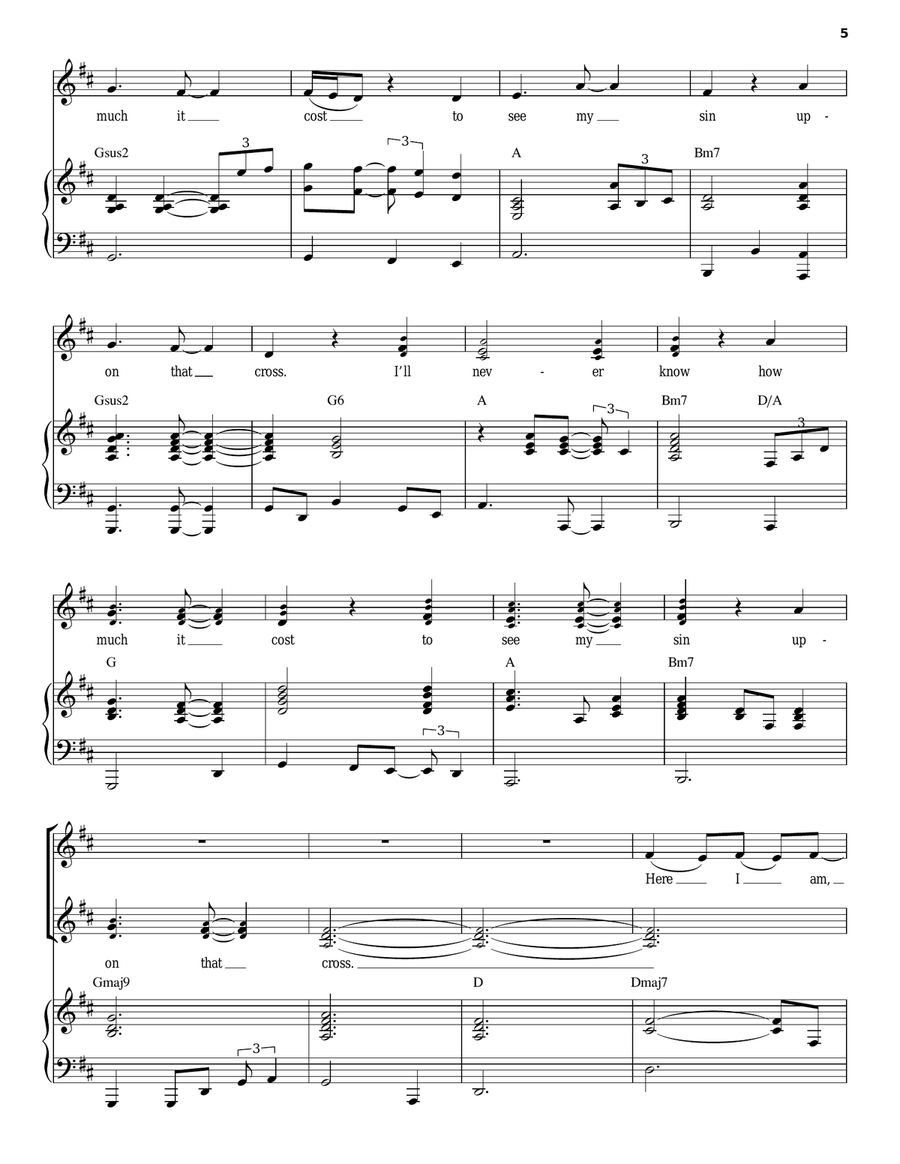 Here I Am To Worship Guitar scores gallery preview page 5