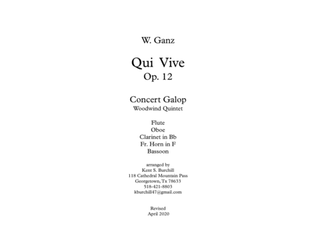QUI VIVE! Concert Gallop for Woodwind Quintet