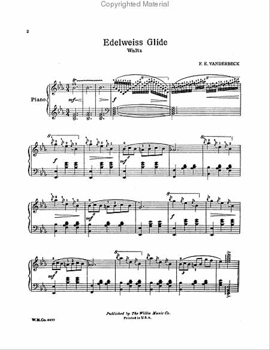Edelweiss Glide Waltz Edelweiss Glide Waltz Piano scores gallery preview page 2