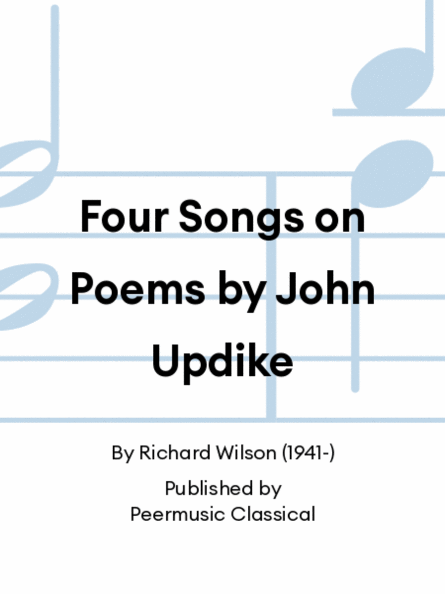 Four Songs on Poems by John Updike Chamber Music scores gallery preview page 1
