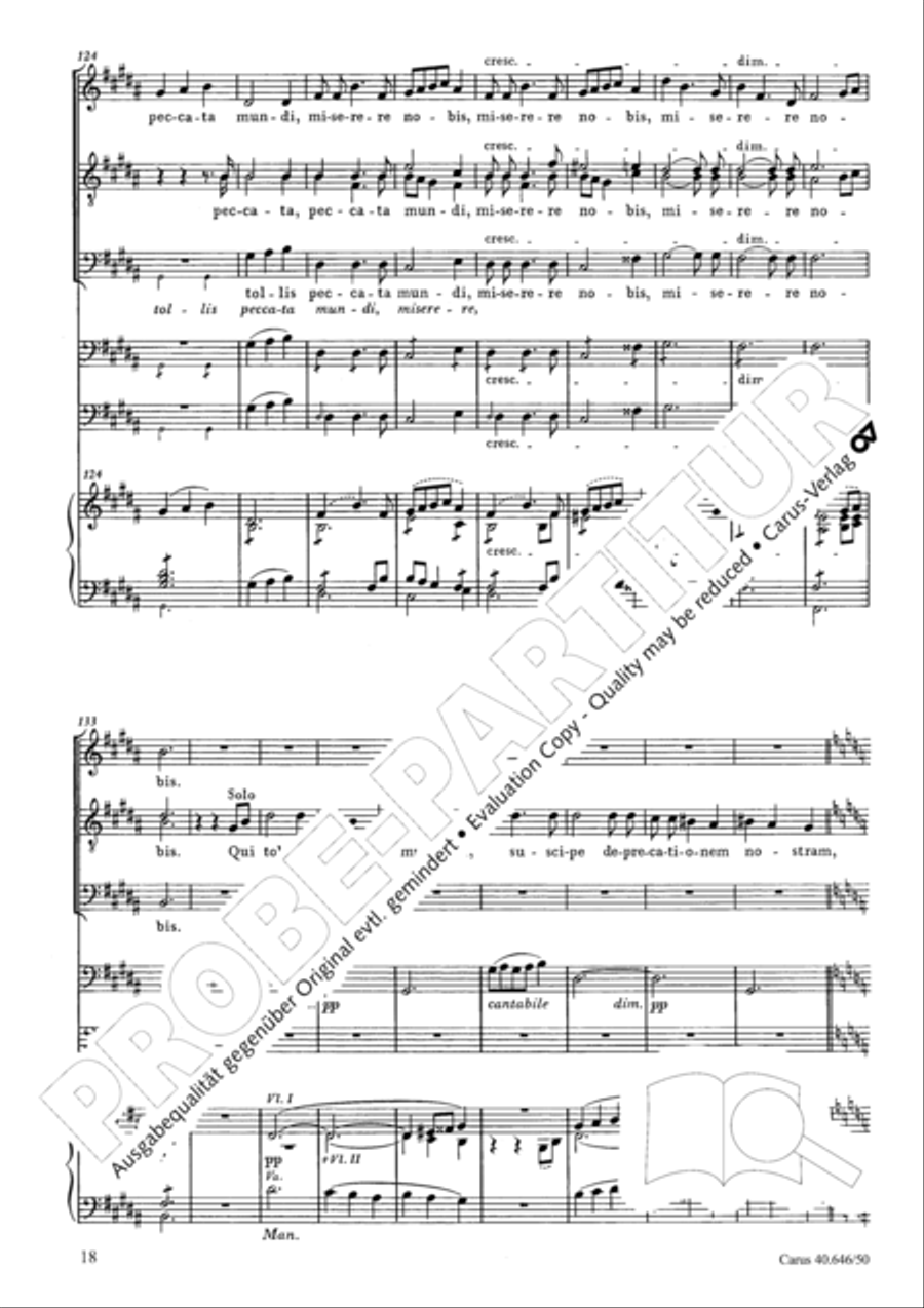 Mass in A major STB scores gallery preview page 20