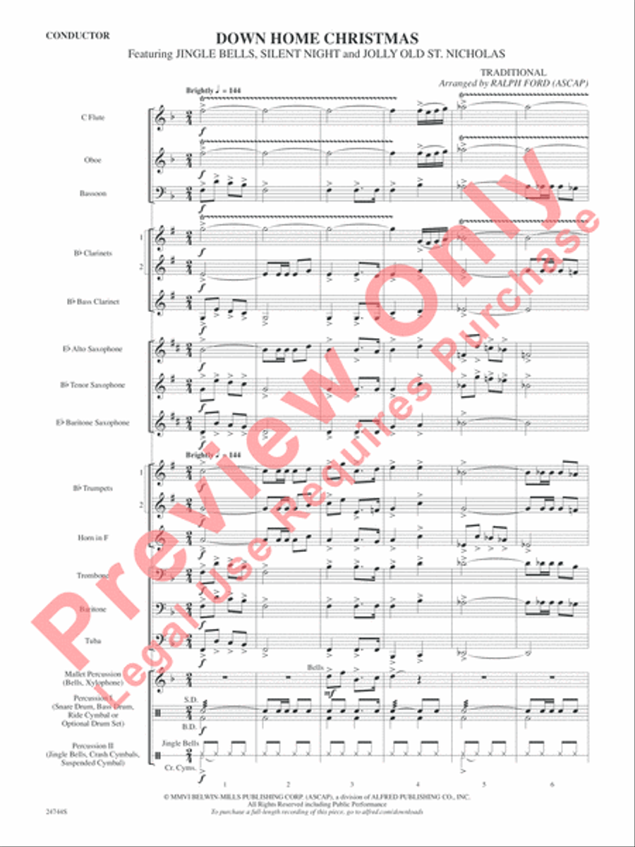Down Home Christmas Concert Band scores gallery preview page 3