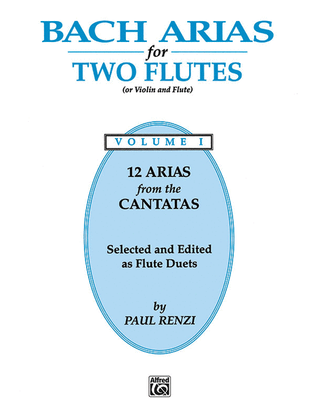 Book cover for Bach Arias for Two Flutes, Volume 1