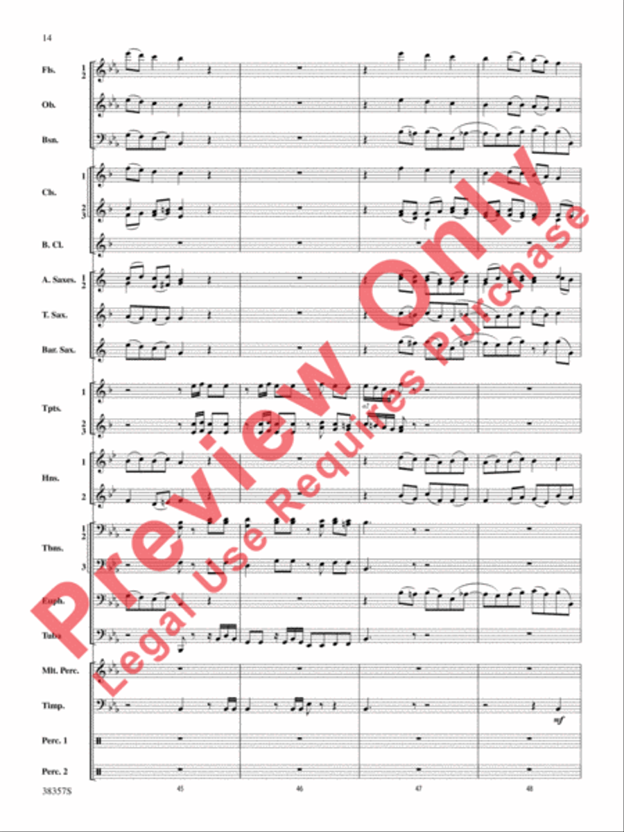 A Classic Christmas Concert Band scores gallery preview page 15