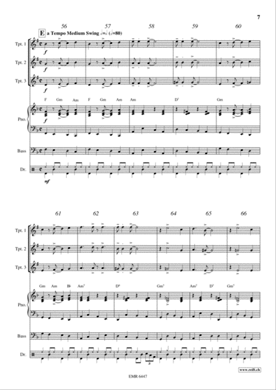 Movie Sequences Trumpet Trio scores gallery preview page 7