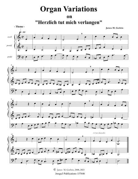 Guthrie: Organ Variations on Herzlich tut mich verlangen image number null
