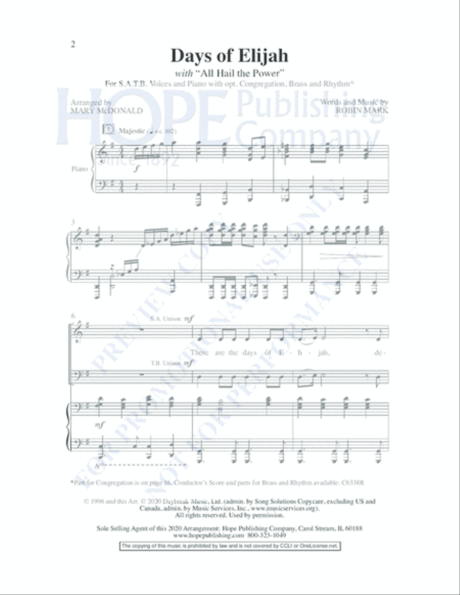 Days of Elijah Days of Elijah Choir scores gallery preview page 3