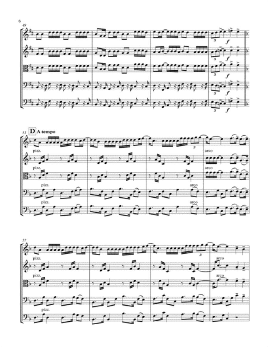 Despacito String Quintet scores gallery preview page 6