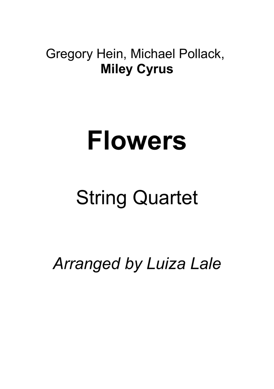 Flowers Flowers String Quartet scores gallery preview page 1