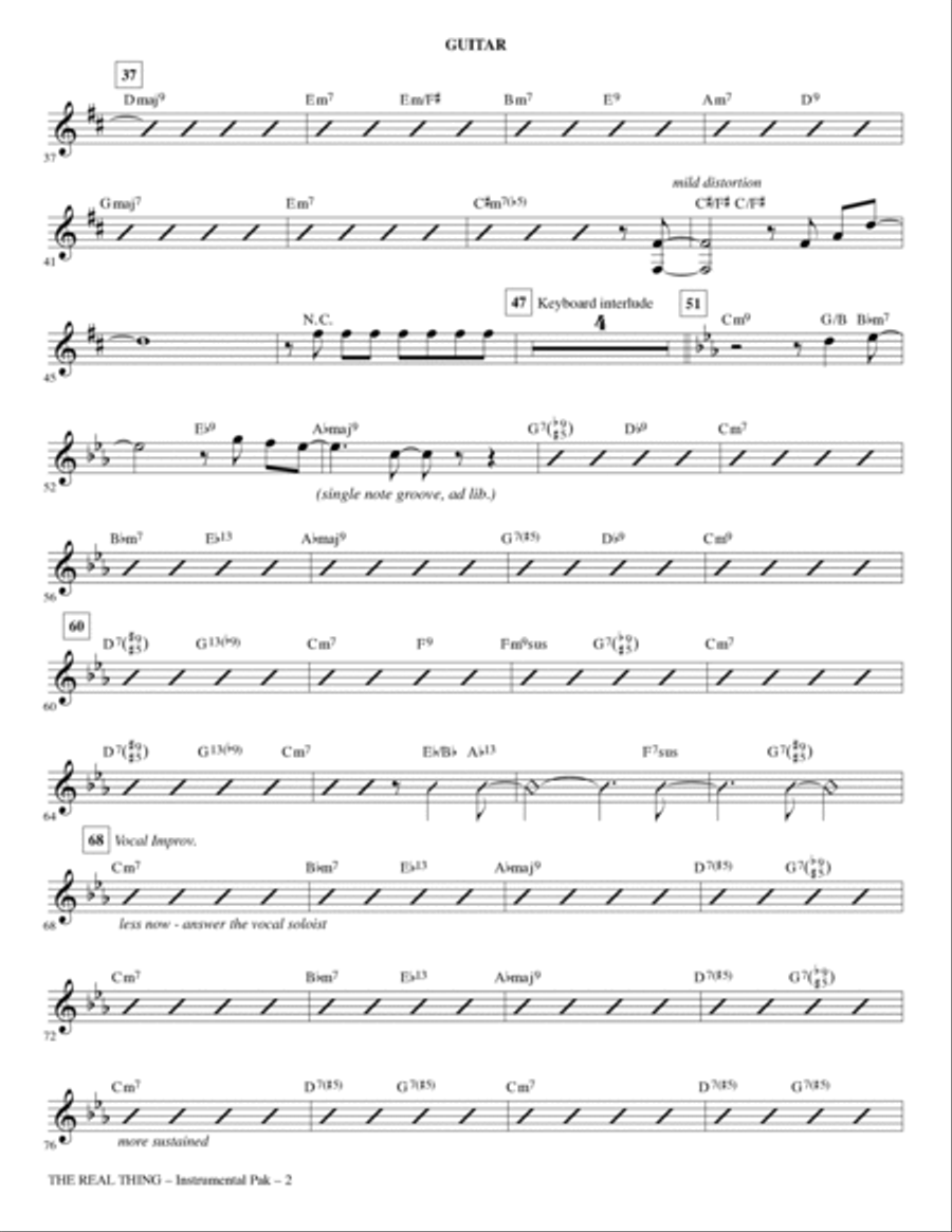 The Real Thing - Guitar Choir scores gallery preview page 2
