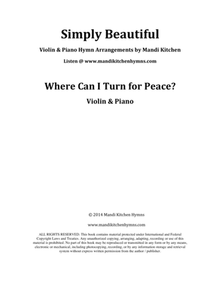 Where Can I turn for Peace? (Violin & Piano)