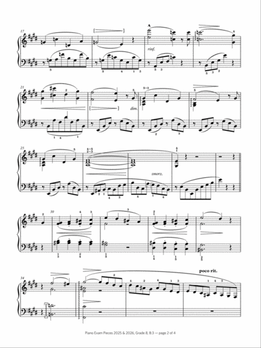 Consolation in E (Grade 8, list B3, from the ABRSM Piano Syllabus 2025 & 2026) Piano Method scores gallery preview page 2