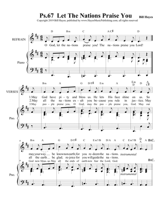 Book cover for Psalm 67: Let The Nations Praise You, Lord - piano/vocal