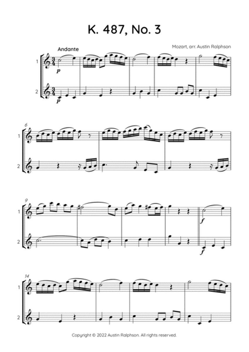 Mozart K. 487 No. 3 - tenor sax duet image number null