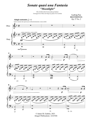Beethoven: Adagio from the Moonlight Sonata for Oboe & Harp