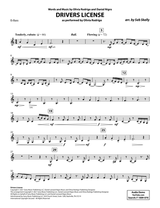 Book cover for Drivers License (for Brass Quintet) (arr. Seb Skelly) - Eb Bass T.C.