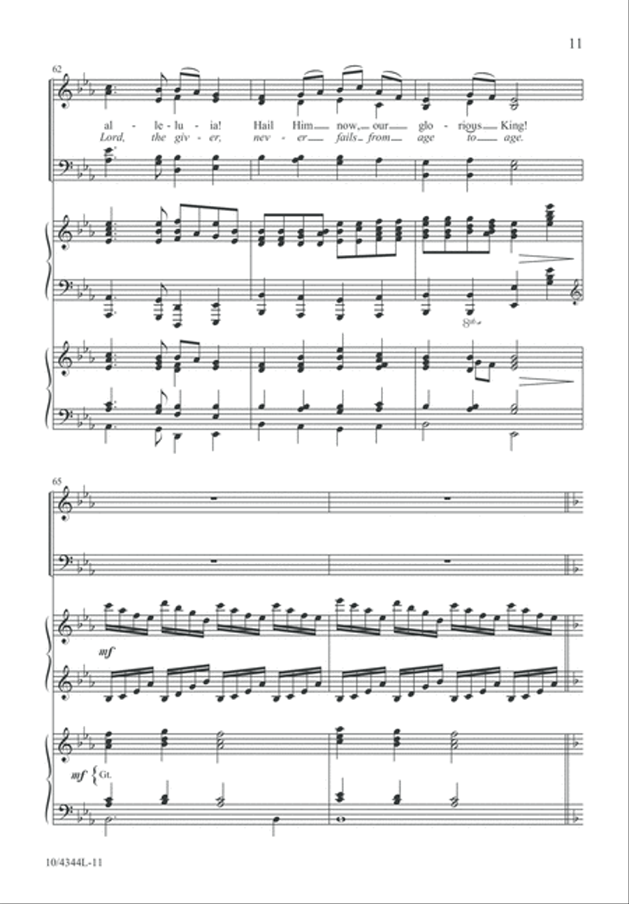 Easter Hymn of Praise Easter Hymn of Praise 4-Part scores gallery preview page 11