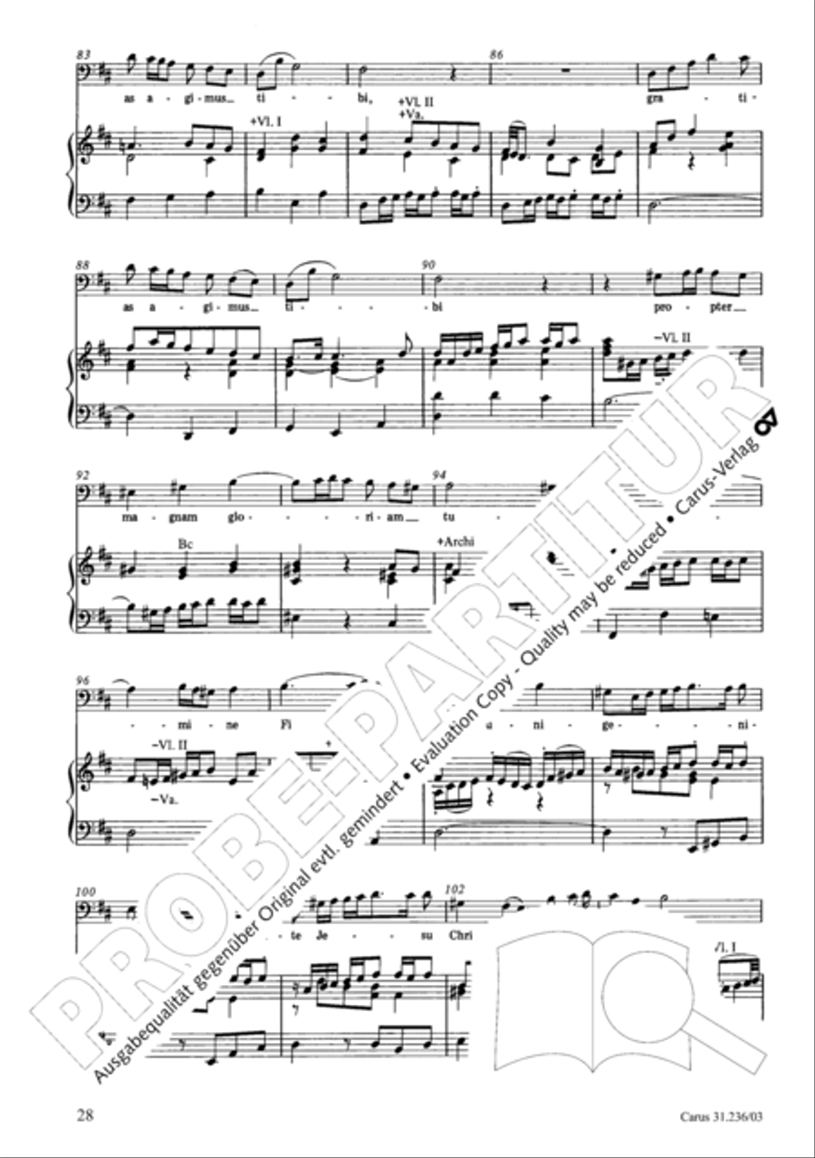 Mass in G Major 4-Part scores gallery preview page 29