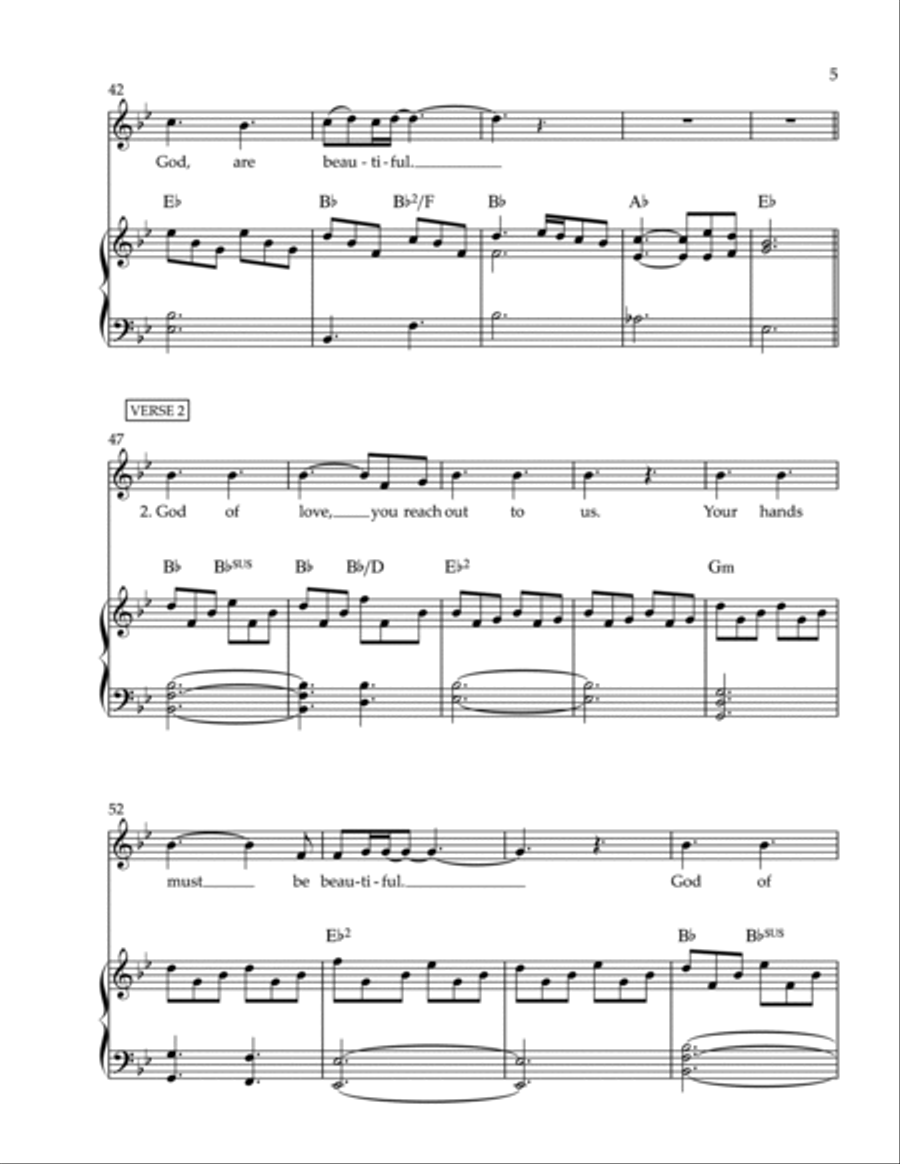 BEAUTIFUL (high voice/PVG) Piano, Vocal, Guitar scores gallery preview page 5