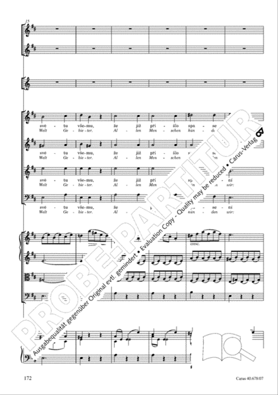 Missa pastoralis bohemica 4-Part scores gallery preview page 185