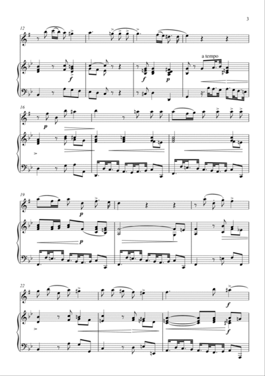 Alessandro Scarlatti - Son tutta duolo (Piano and Baritone Sax) Small Ensemble scores gallery preview page 3
