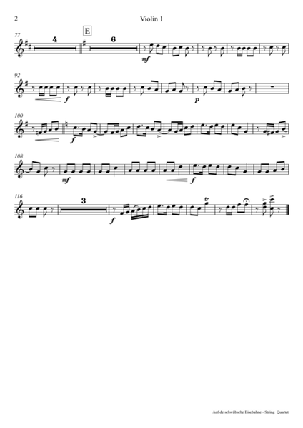 Auf der schwäbsche Eisebahne - Swabian anthem - Oktoberfest - String Quartet image number null