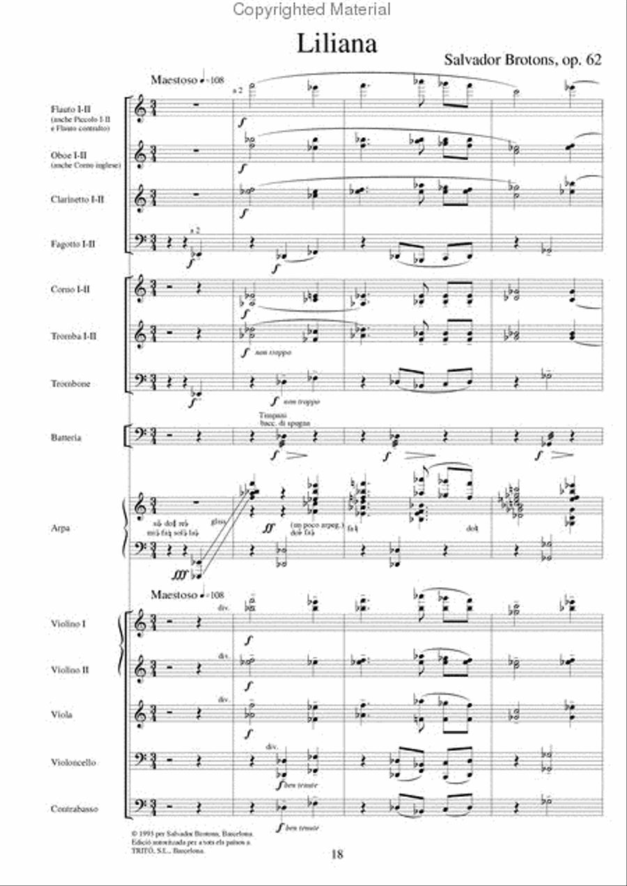 Liliana, op.62, conte musical (versió simfònica) Harp scores gallery preview page 2